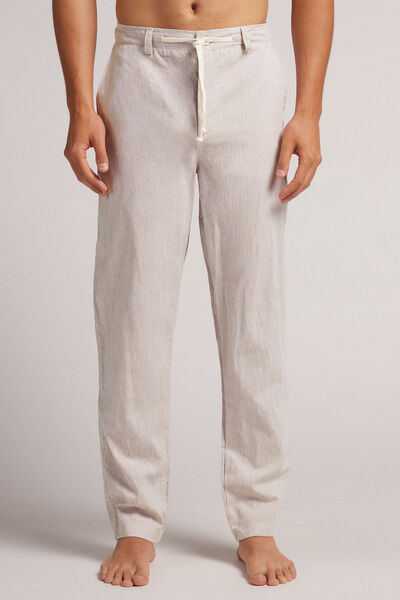 Pantalon en lin et coton