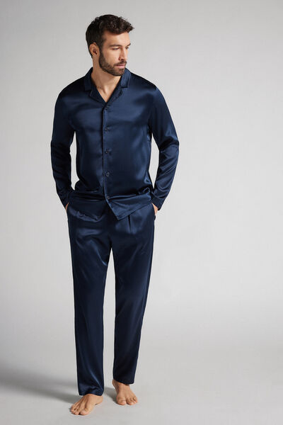 Set de pyjama long en soie