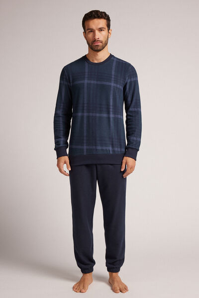 Full-Length Check Tricot Pyjamas